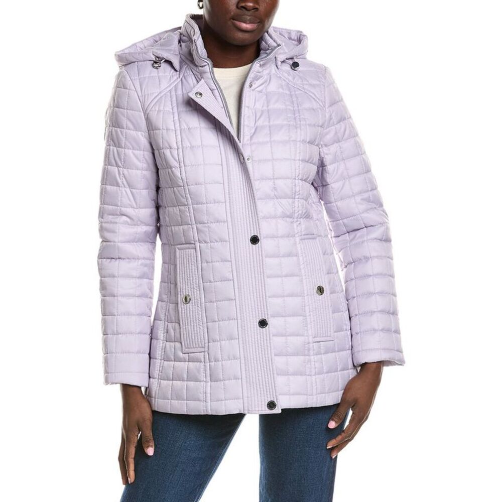 London Fog Womens  Medium Quilt Coat, Pink